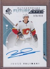 2018-19 SP Authentic Future Watch #198 Juuso Valimaki RC AUTO /999 - UTAH