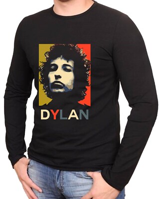 Bob Dylan Rock Music Schwarze T-Shirt Langarmshirts - 1173 -LA