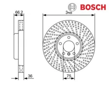 Brake Disc Bosch 0986479W20 for BMW 5 Series Touring 5 Series 7 Series