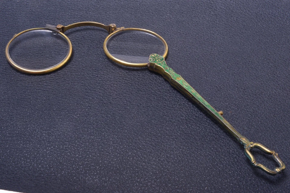 ✅ APLICACIÓN GAFAS ANTIGUAS LORGNETTE. +3 DIOPTRÍAS +-1890 ORO RELLENO DOBLE Foto 4 de 4