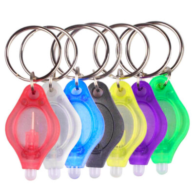 20pcs LED Mini Keychain Flashlight Key Ring Light Work Lamp Torch Lights Pocket