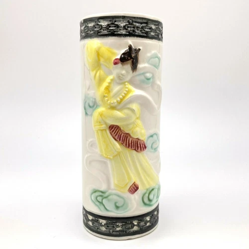 Vintage Tiki Orchids of Hawaii Cocktail Mug Vase Dancing Woman Japan R-93