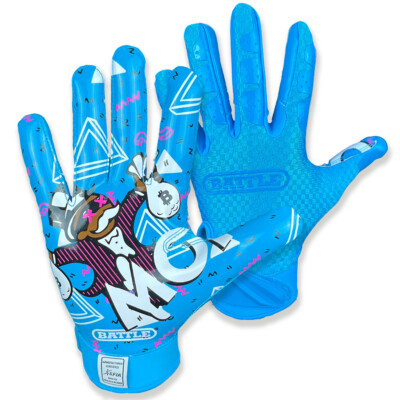 Battle Sports Youth Money Man Football Receiver Gloves Neon
