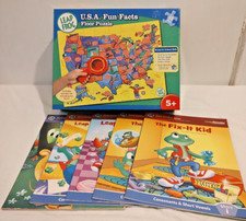 Leap Frog Leap Reader Early Series Paperback Books  USA Floor Puzzle Lot Set