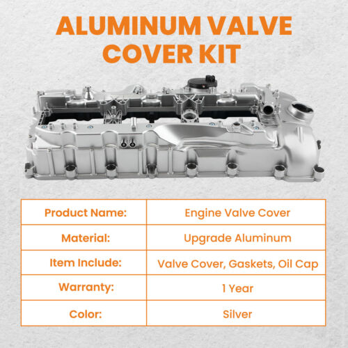 Aluminum Valve Cover & Gasket & Cap for BMW N55 135i 335i 535i 640i 740i X3 X5 - Picture 2 of 12