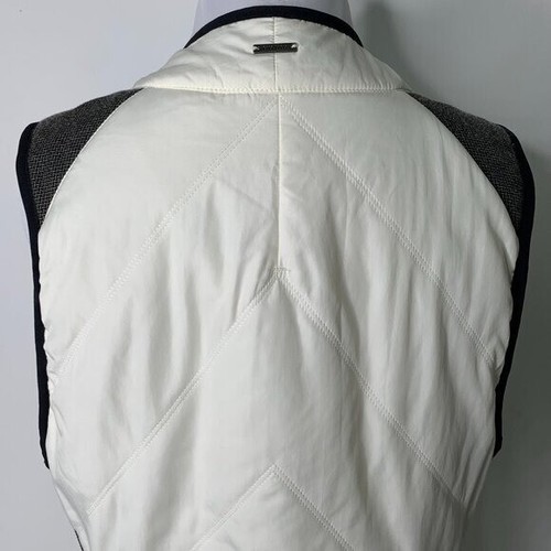 Prana Women's Breathe White Black Full Zip Vest Size Medium - Picture 9 of 14