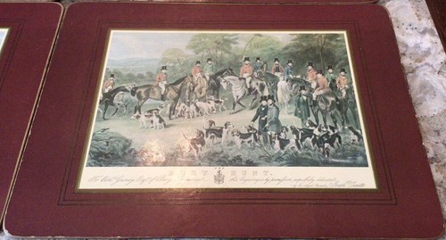 Juego de 4 manteles individuales de corcho para almuerzo Fox Hunt de Cloverleaf - Imagen 3 de 16
