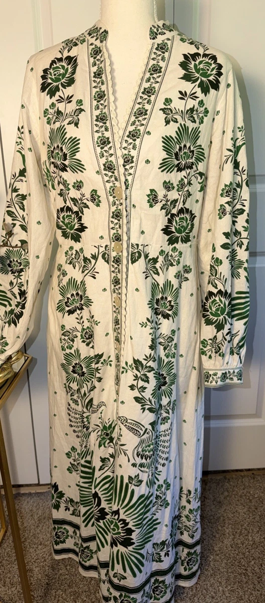 christian lacroix green linen dress 90s Green Linen Dress – Luxie Vintage main image 0