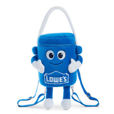 Lowe's "Big Blue Bucket" Limited Edition Promo 16x13 Zipped Plush Backpack NWT