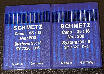 Schmetz D5 Pack of 10 Size 200 Bag Closing Machine Needles for Siruba AA-6 NEW