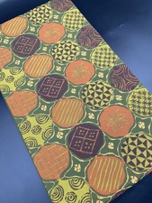 Kimono Konjaku Club Luxury Pure Silk Obi Furoge Geometric Pattern Japan