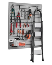 Uimoso 4 x 4 ft Slat Wall Paneling PVC Grey Garage Slatwall with Modular Design