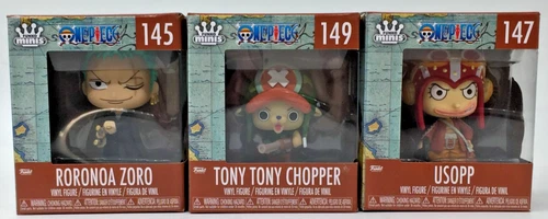 Funko Minis One Piece 3 Figures Usopp #147 Zoro #145 Tony Tony Chopper #149 New