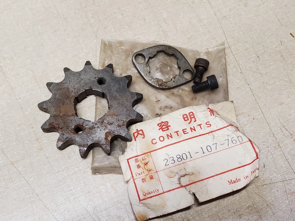 HONDA 23801-107-760 COUNTER SHAFT SPROCKET 14 CL90 SL90 CB100 CL100 SL100 XL100 - Image 2 of 2