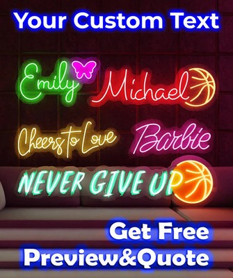 Personalized Bar Neon Light   Custom LED Pub Sign for Man Cave & Game Room Decor