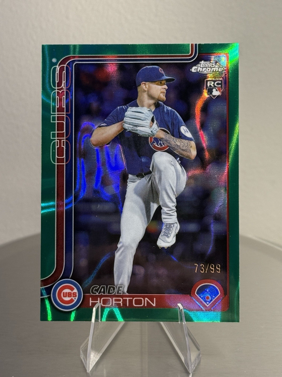 CADE HORTON 2025 Topps Chrome Update #USC63 Green Refractor Rookie RC #73/99