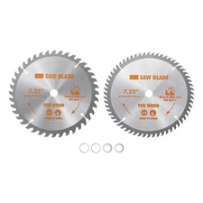 2pcs 7-1/4-inch Metal Cutting Circular Saw Blade 5/8" Arbor 2.6mm with Washer