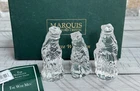 Marquis Waterford Crystal THE THREE WISE MEN Miniature Nativity Figurines Boxed