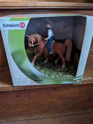 Schleich Horses  # 41393 World of Nature Farm Life Scenery Pack Horse Cowboy