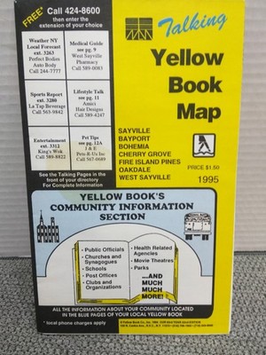 VTG 1995 Yellow Book Map Of Long Island, New York, SAYVILLE BAYPORT BOHEMIA