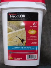 FastenMaster FMHLGM006-250 HeadLOK Structural Wood Screw 6 in.