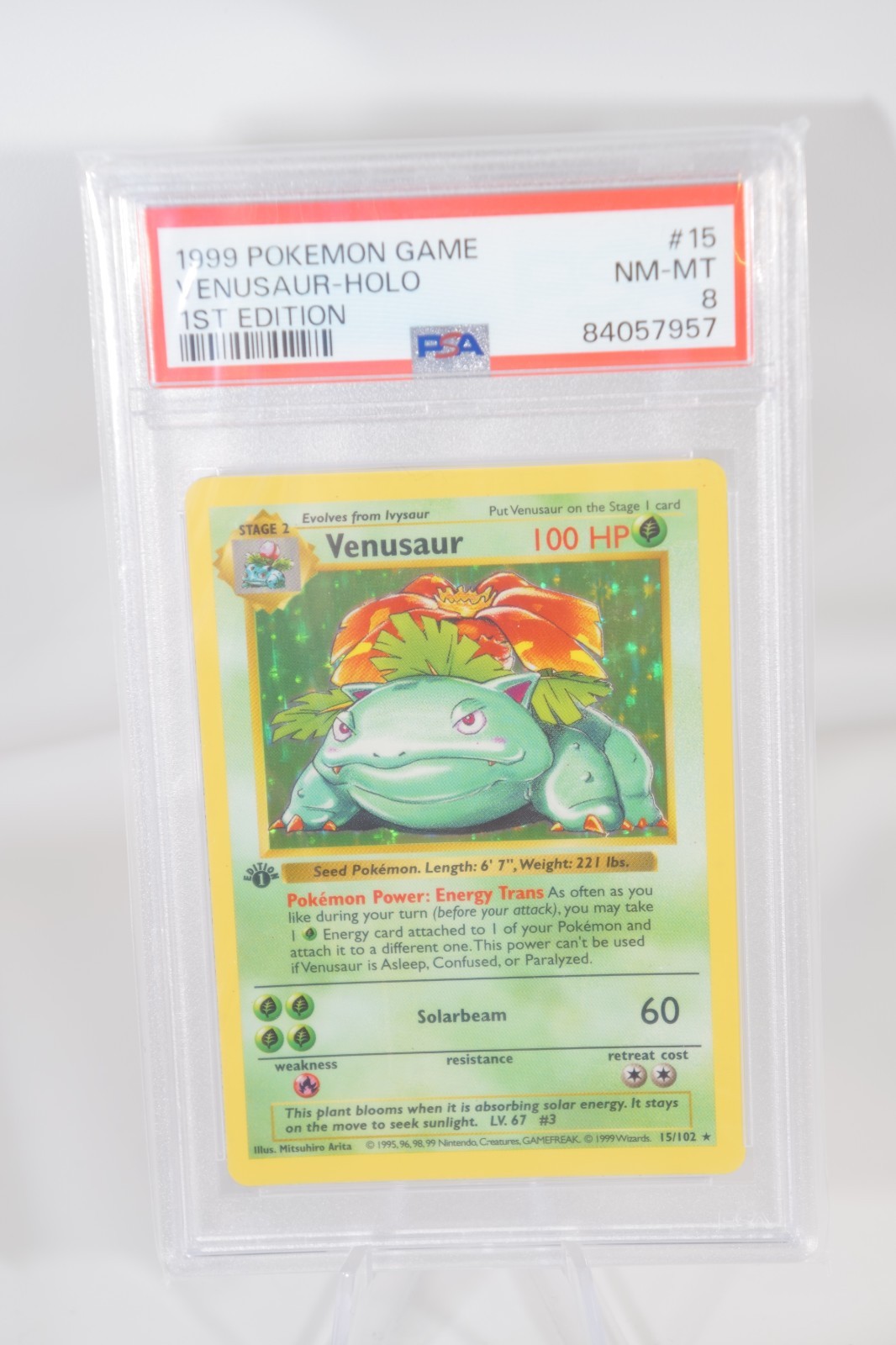 Venusaur 1999 Pokemon Game #15 1st Edition Holo Price Guide