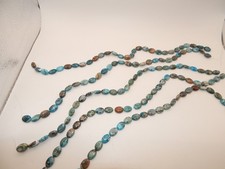 Blue Dyed Crazy Lace Agate 13mm x 9mm Sooth Oval Beads 16" Strand