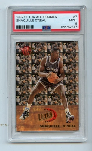 1992 FLEER ULTRA SHAQUILLE O'NEAL RC ALL ROOKIES #7 PSA 9 MINT