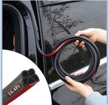 16.4Ft Car Door Weather Stripping Door Seal Strip,B-Shape Double Layer Rubber