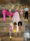 Vintage 1980s 1990's Barbie Lot of 8 & 1 Ken Doll  **** Acceptable Condition ***