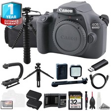 Canon EOS 4000D / T100 Digital Camera 32GB ExtBatt 1Yr Warranty-ULTIMATE Kit
