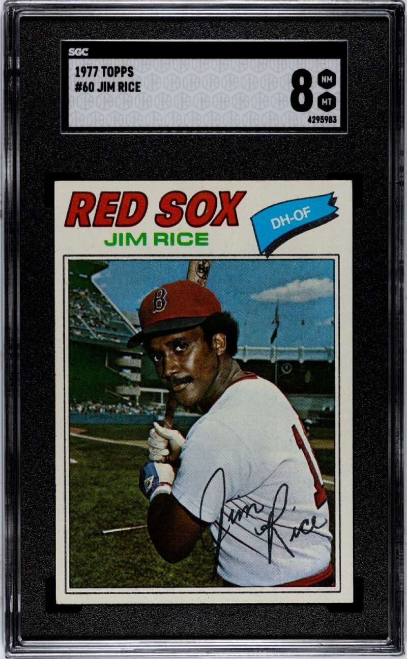 1977 Topps #60 Jim Rice Red Sox HOF SGC 8 NM-MT