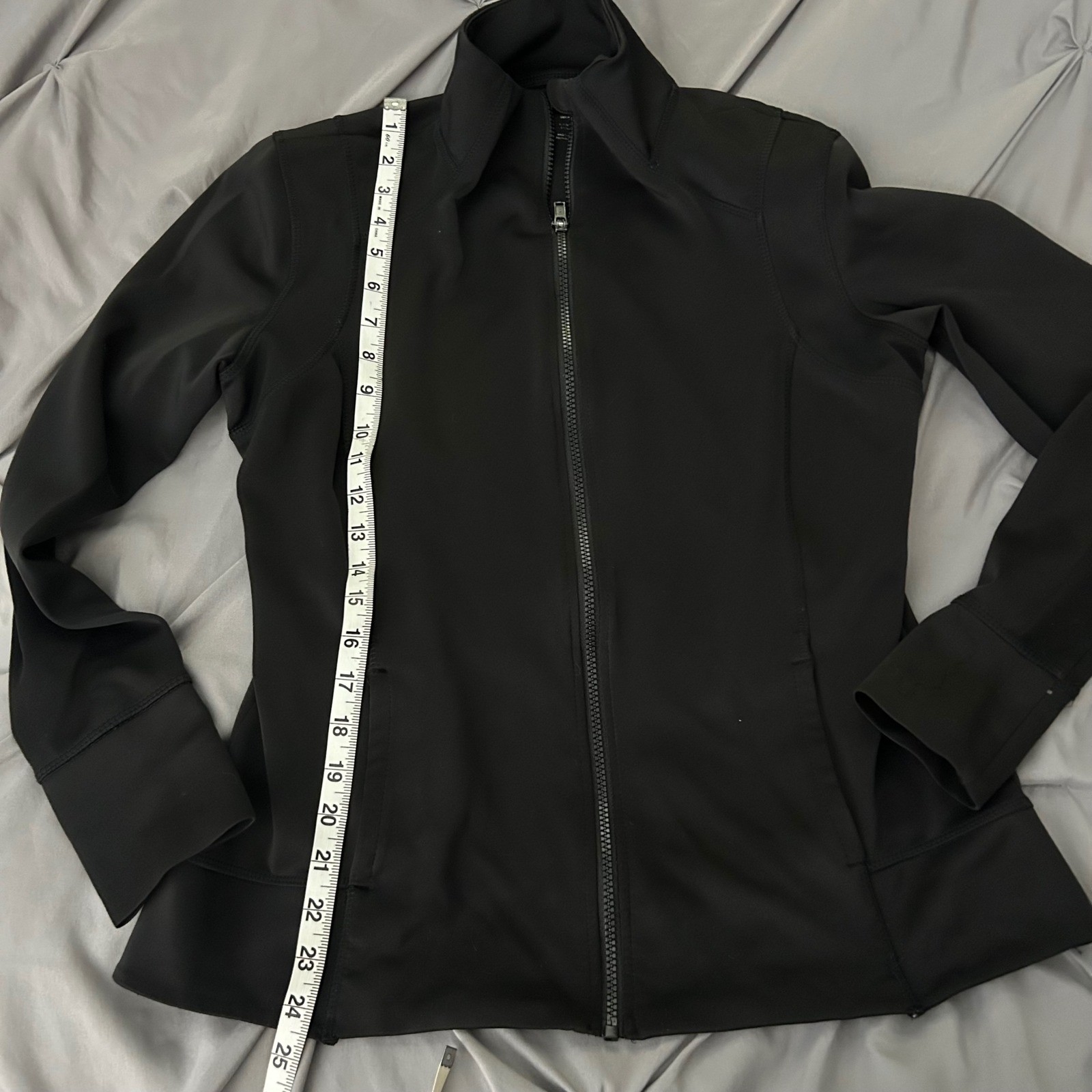 Layer 8 Black Athletic Full Zip Jacket Womens lar… - image 3