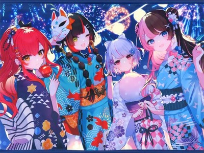 Virtual Entertainment Summer Festival Tapestry Mimi Usaki Hinano Tachibana Tsuna