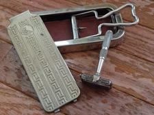 VINTAGE VTG ANTIQUE ROLLS SAFETY SINGLE EDGE ART DECO RAZOR ENGLAND BRITISH