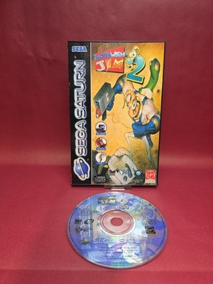 Sega Saturn Earthworm Jim 2 II Videospiel Pal BESCHREIBUNG LESEN