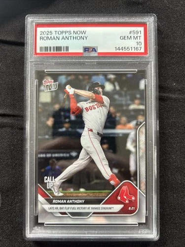 Roman Anthony Rookie PSA 10 -2025 Topps Now ‘HR To Beat Yankees’ -Red Sox Phenom