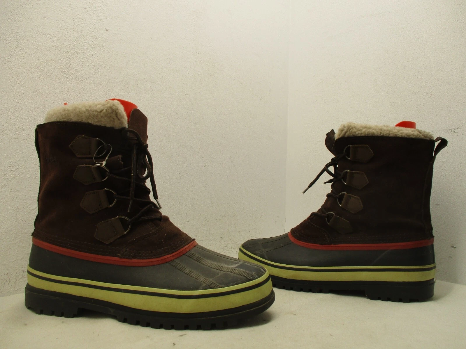 Totes Barren Brown Leather Insulated Snow Boots Mens Size 13 Style 56787