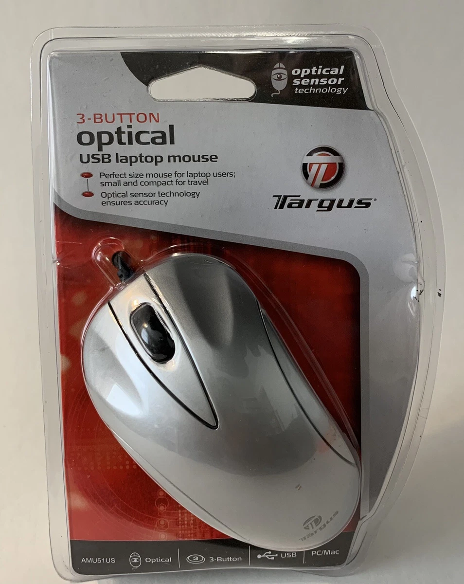 Targus 3 Button Optical USB Laptop Mouse Amu51us Wired for sale