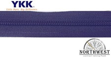 YKK Nylon Coil Zipper Tape 5 Navy 10 yards with 10 Matte Blk Long Slides