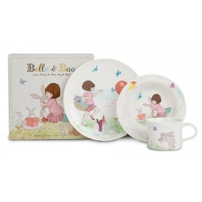 BELLE UND & BOO 3-teiliges Frühstücks-Set - Tasse Teller Müslischale Oetinger