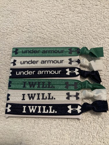 Under Armour Women’s Athletic Hair Ties 12 Pack Green White Black New - Picture 4 of 12