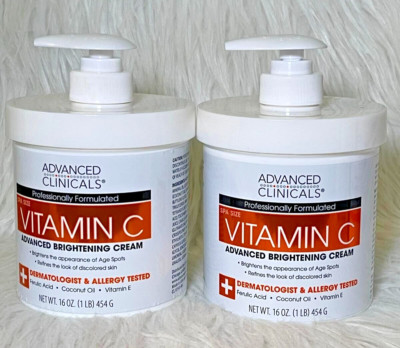 Crème Éclaircissante Advanced Clinicals Vitamine C - Lot De 3 Pots - Anti-taches & Hydratante