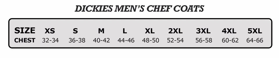 Dickies Men's Paolo Classic Chef Coat Basic Long Sleeve Chef Jackets DC122 - Image 2 of 2