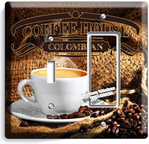 DARK ROAST BEANS ESPRESSO COFFEE HOUSE LIGHTSWITCH OUTLET WALL PLATE KITCHEN ART - Picture 28 of 34