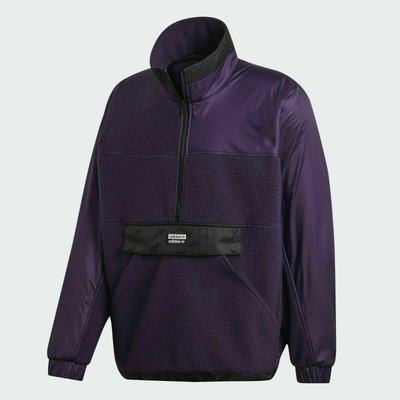 adidas Mens Size Medium Jacket ED7185 RYV Track Teddy Fleece Purple Sherpa 192609100455 | eBay