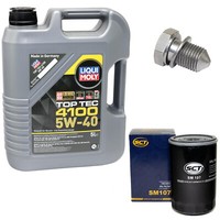 MotoröL ÖLfilter SM107 5W40 5Liter + ÖLablassschraube FüR Audi Cabriolet 8G7 2.0