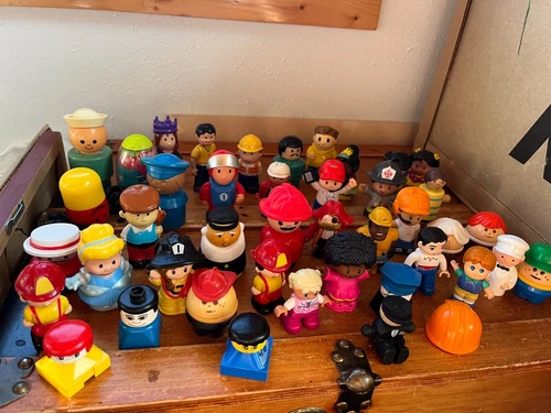 Large Vintage to Now Mixed Lot of Plastic Rubber Wood Little Tikes Fisher Little