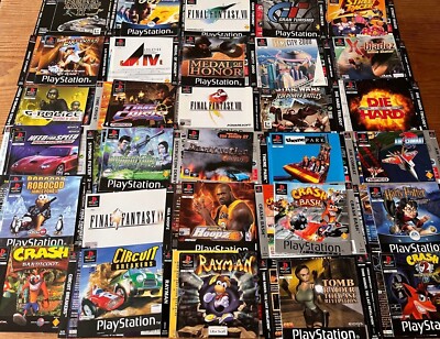 PS1 PLAYSTATION ONE Anleitungen Front & Rear Inlays - Retro Classic Original