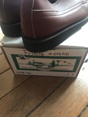 russell mocassin fishing oxford brown 7 D us | eBay